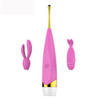 Honey Bean high frequency clitoral vibrator pink with attachments set
