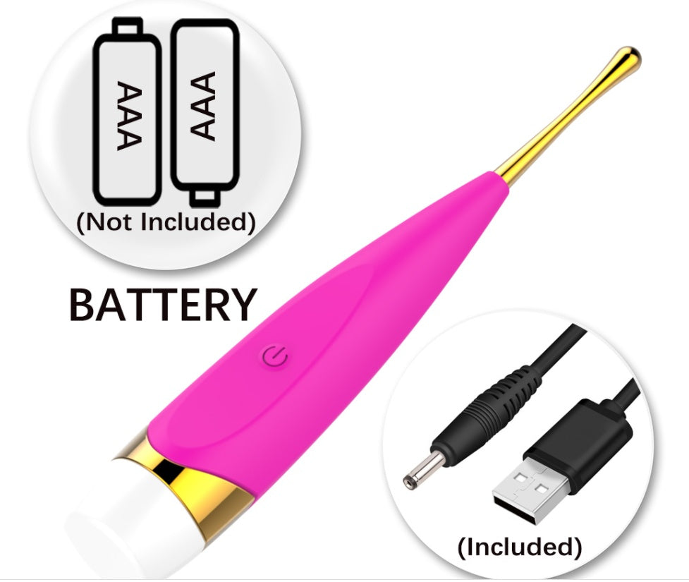Honey Bean high frequency clitoral vibrator USB charging cable and AAA battery requirement