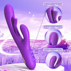 LOVENOTE 3-in-1 Rabbit G-Spot, Clitoral Nipple Massager