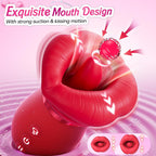 Red Lips & Big Mouth Female Tongue-Licking and Suction Vibrator