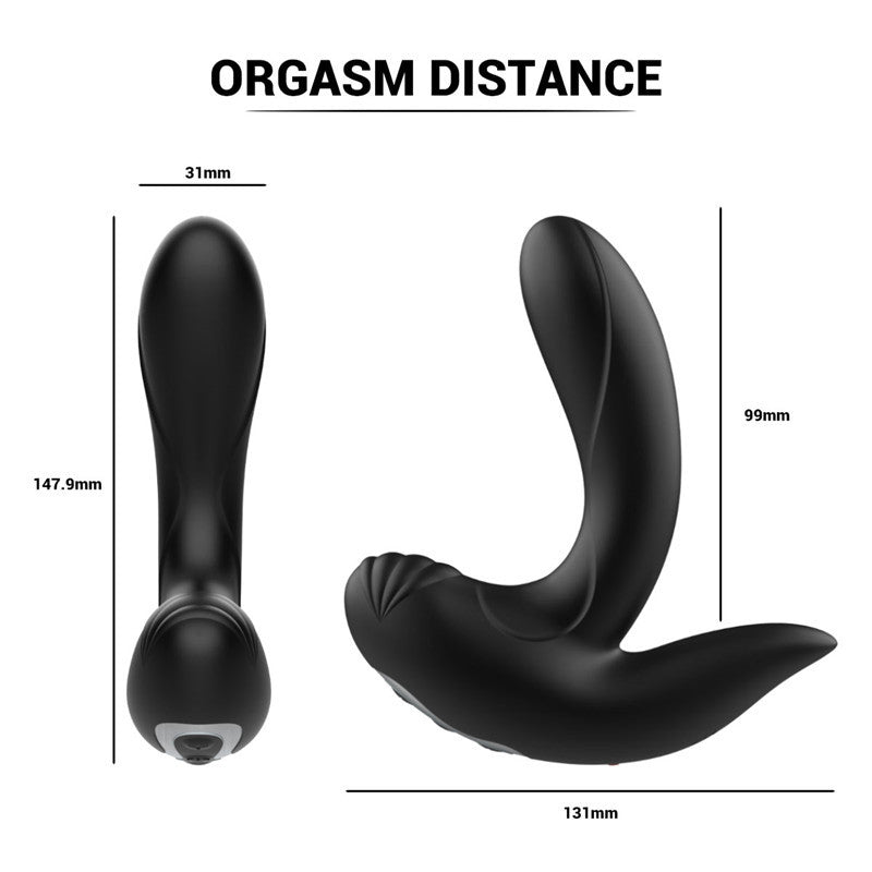 Inflatable Prostate Massager with Air Pump – 12-Mode Vibrating Anal Plug for Men