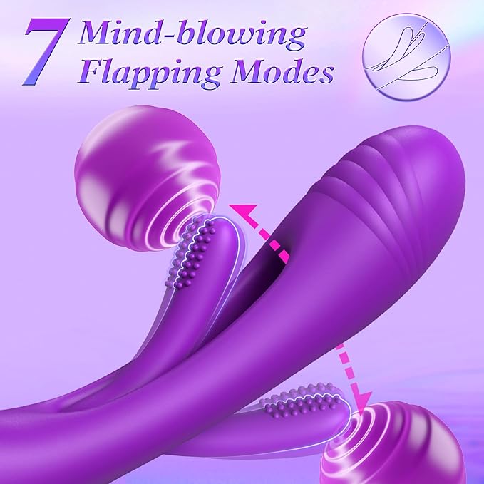 LOVENOTE 3-in-1 Rabbit G-Spot, Clitoral Nipple Massager