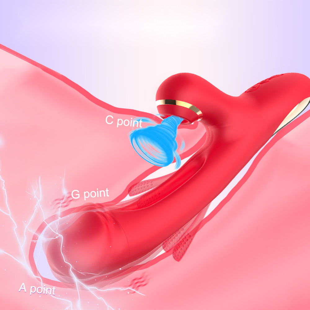 LOVENOTE 3-in-1 Rabbit G-Spot, Clitoral Nipple Massager