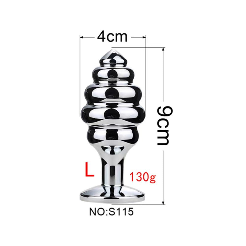 Stainless Steel Anal Plug Set – 5 Sizes Metal Butt Plug Dilator for Beginners & Advanced