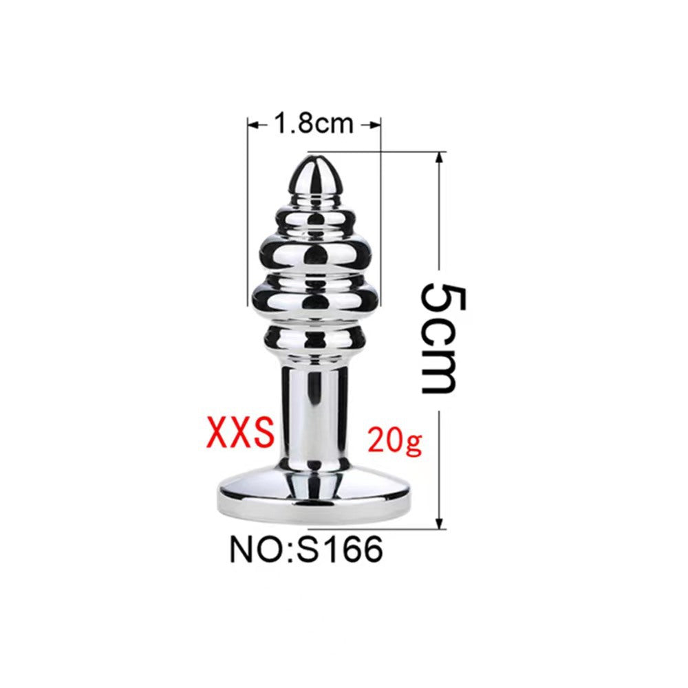 Stainless Steel Anal Plug Set – 5 Sizes Metal Butt Plug Dilator for Beginners & Advanced