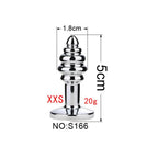 Stainless Steel Anal Plug Set – 5 Sizes Metal Butt Plug Dilator for Beginners & Advanced