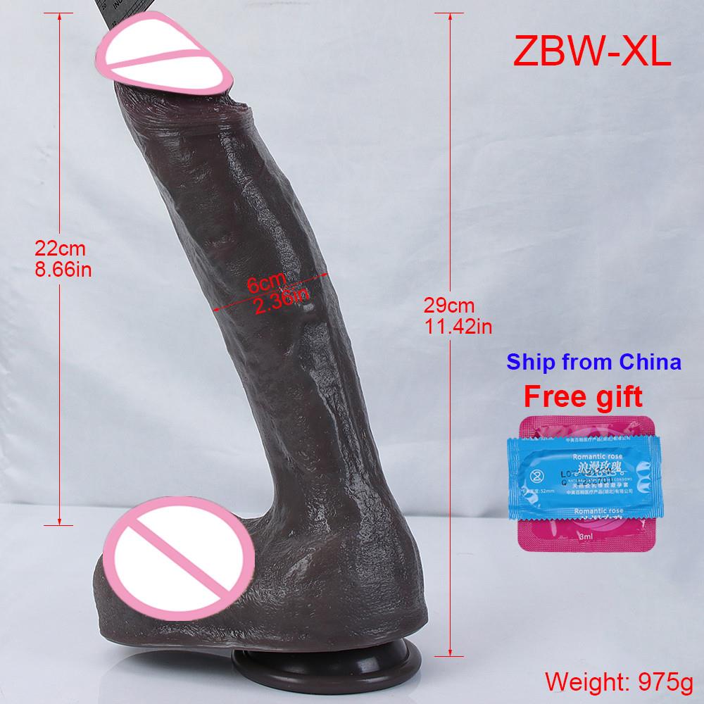 Realistic Silicone Dildo with Suction Cup – 5 Sizes, Flexible Strap-On Design for Women