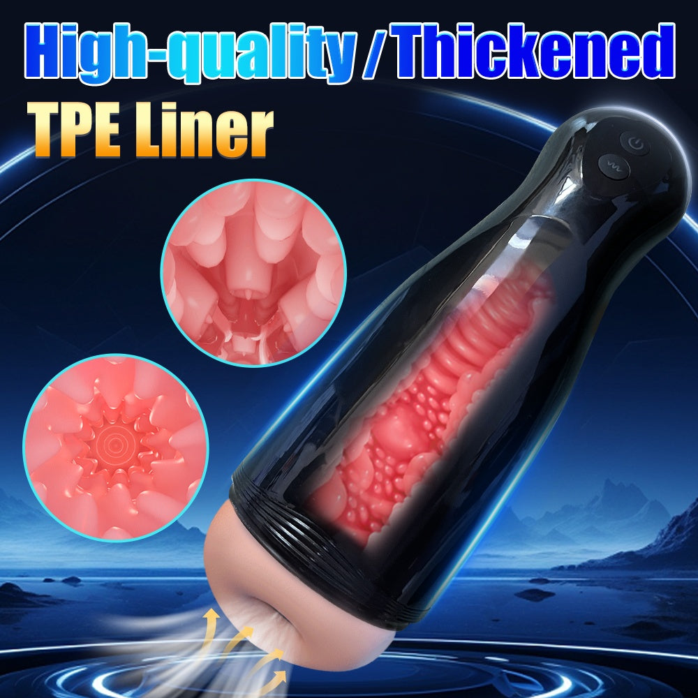 Male Endurance Trainer with Headphones – 10 Vibration Modes