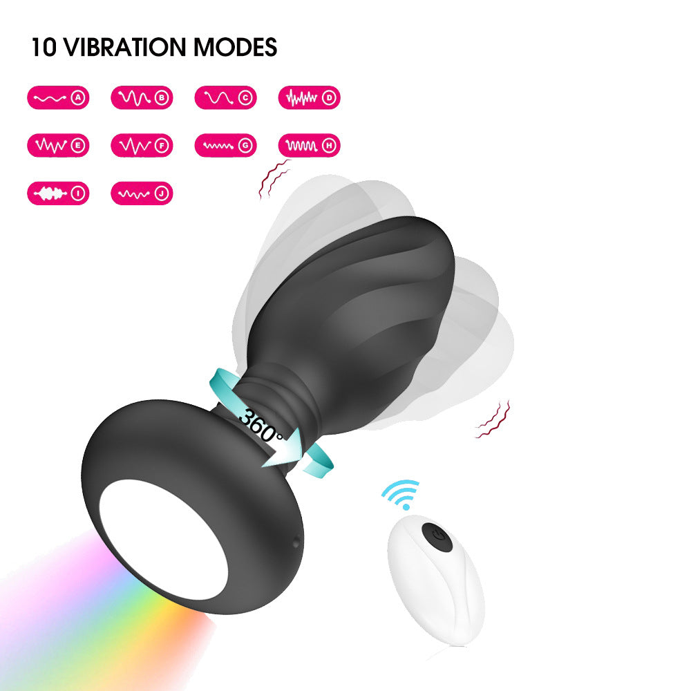 Glowing Twist-Swivel Anal Plug – App & Remote-Controlled Vibrating Butt Plug