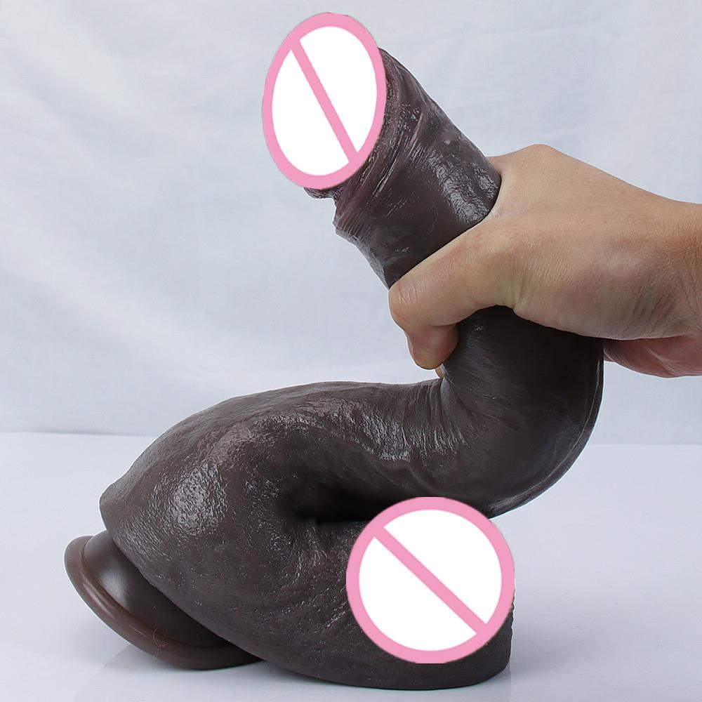 Realistic Silicone Dildo with Suction Cup – 5 Sizes, Flexible Strap-On Design for Women