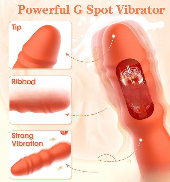 Telescopic Swing Vibrator – Button-Controlled ABS Silicone Climax Massager for Women