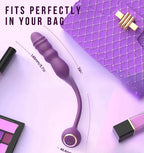 Telescopic Swing Vibrator – Button-Controlled ABS Silicone Climax Massager for Women