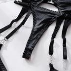 Lingerie Leather Patent Seductive Set