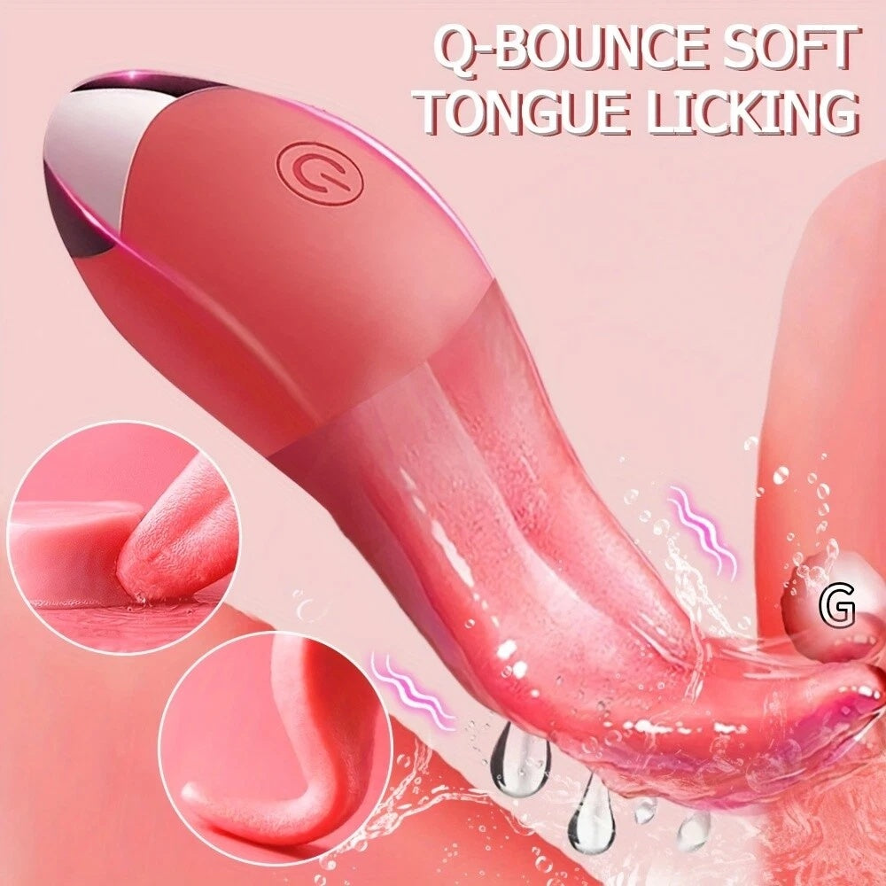 Tongue Licking G-Spot Vibrator – Dual Stimulation Toy for Women
