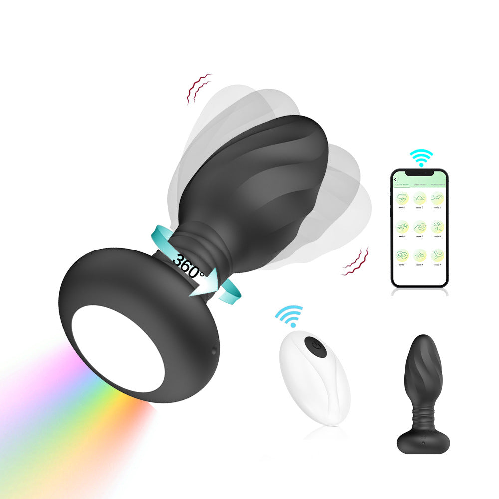 Glowing Twist-Swivel Anal Plug – App & Remote-Controlled Vibrating Butt Plug