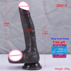 Realistic Silicone Dildo with Suction Cup – 5 Sizes, Flexible Strap-On Design for Women