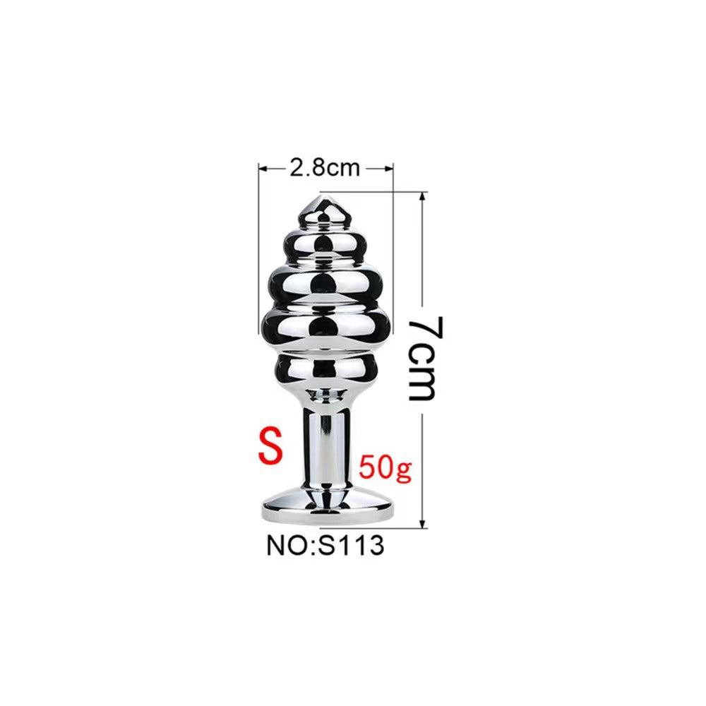 Stainless Steel Anal Plug Set – 5 Sizes Metal Butt Plug Dilator for Beginners & Advanced