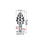 Stainless Steel Anal Plug Set – 5 Sizes Metal Butt Plug Dilator for Beginners & Advanced