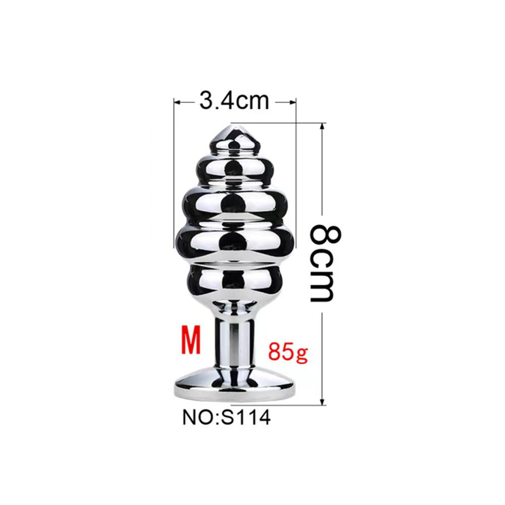 Stainless Steel Anal Plug Set – 5 Sizes Metal Butt Plug Dilator for Beginners & Advanced