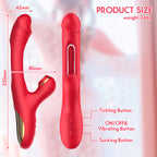 LOVENOTE 3-in-1 Rabbit G-Spot, Clitoral Nipple Massager