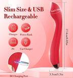 Clitoral finger vibrator women - slim USB rechargeable design size guide specifications