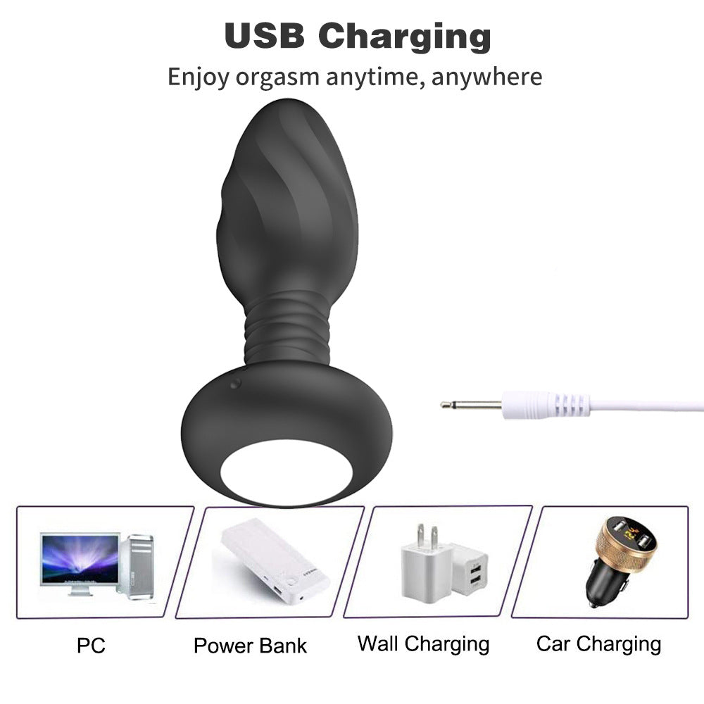 Glowing Twist-Swivel Anal Plug – App & Remote-Controlled Vibrating Butt Plug