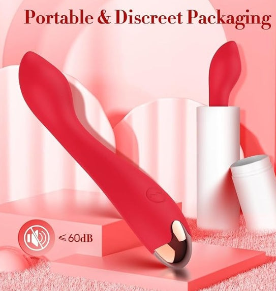 Clitoral finger vibrator women - portable discreet packaging USB rechargeable red toy