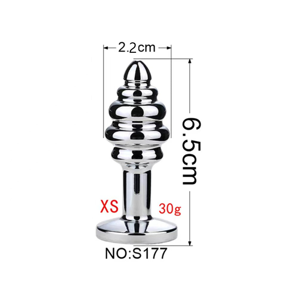 Stainless Steel Anal Plug Set – 5 Sizes Metal Butt Plug Dilator for Beginners & Advanced