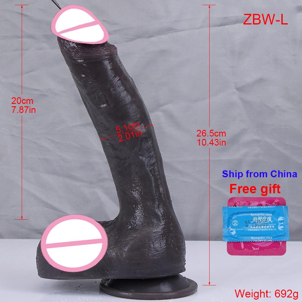 Realistic Silicone Dildo with Suction Cup – 5 Sizes, Flexible Strap-On Design for Women