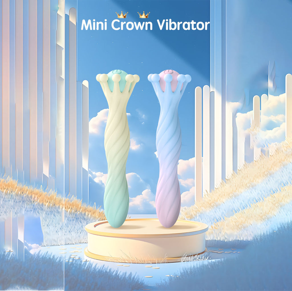 Mini Crown Clitoral Vibrator – 10 Vibration Modes Silicone G-Spot Stimulator for Women & Couples