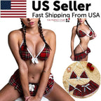 Sexy Schoolgirl-Inspired Lingerie Sleepwear Set