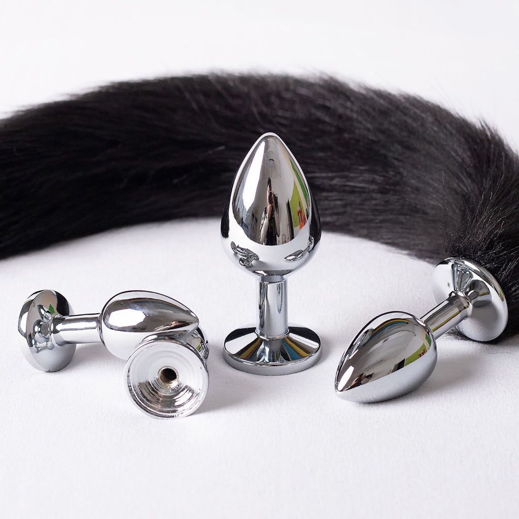 Stainless Steel Anal Plug Set – 5 Sizes Metal Butt Plug Dilator for Beginners & Advanced